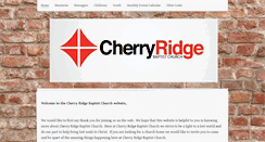 Desktop Screenshot of cherryridgebaptist.com