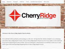 Tablet Screenshot of cherryridgebaptist.com